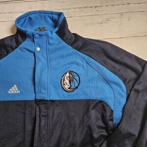 Adidas Dallas Mavericks NBA Track Jacket Blue Full Zip‎ Coat Youth Large Flaw